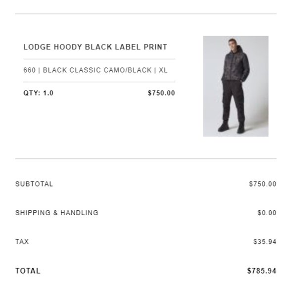 Men's Canada Goose Lodge Hoody Black Label Camo - XL